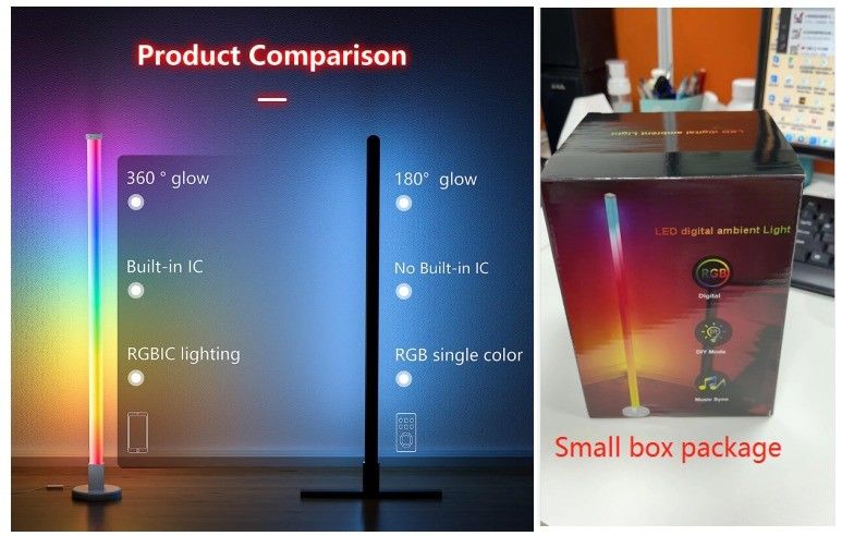 لامپ گوشه ای RGB برای اتاق نشیمن داخلی توسط Hongtop Light Source LED