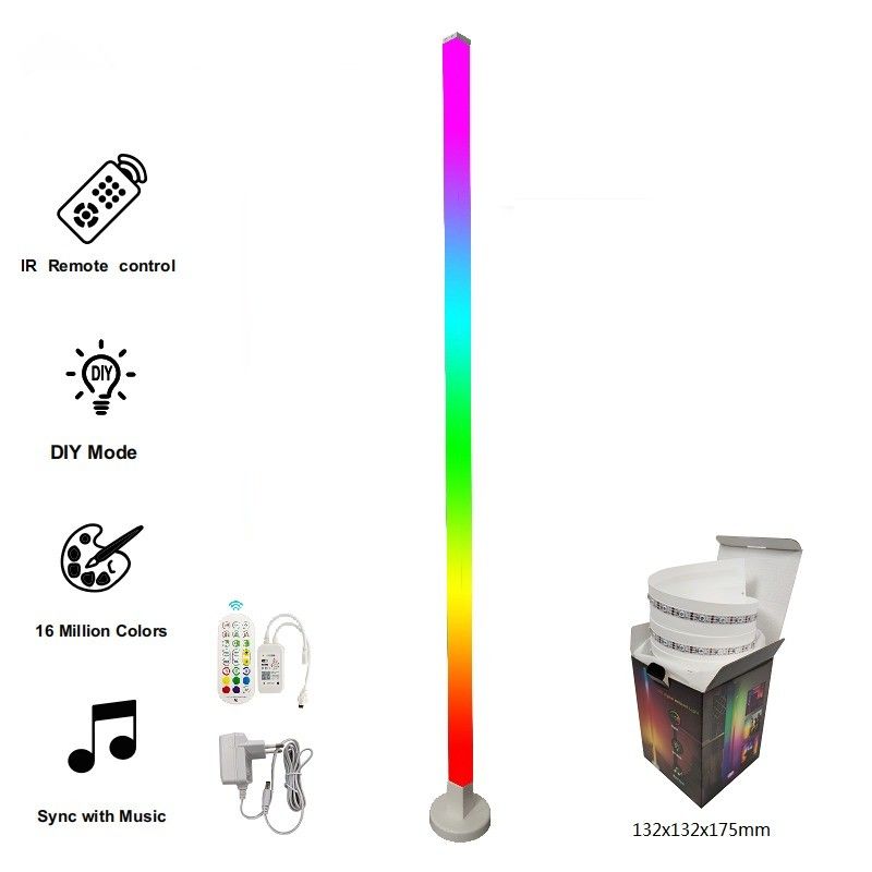 طراحی مدرن RGB رنگارنگ اتاق نشیمن نور ایستاده آداپتور لامپ کف فقط پلاگین USB