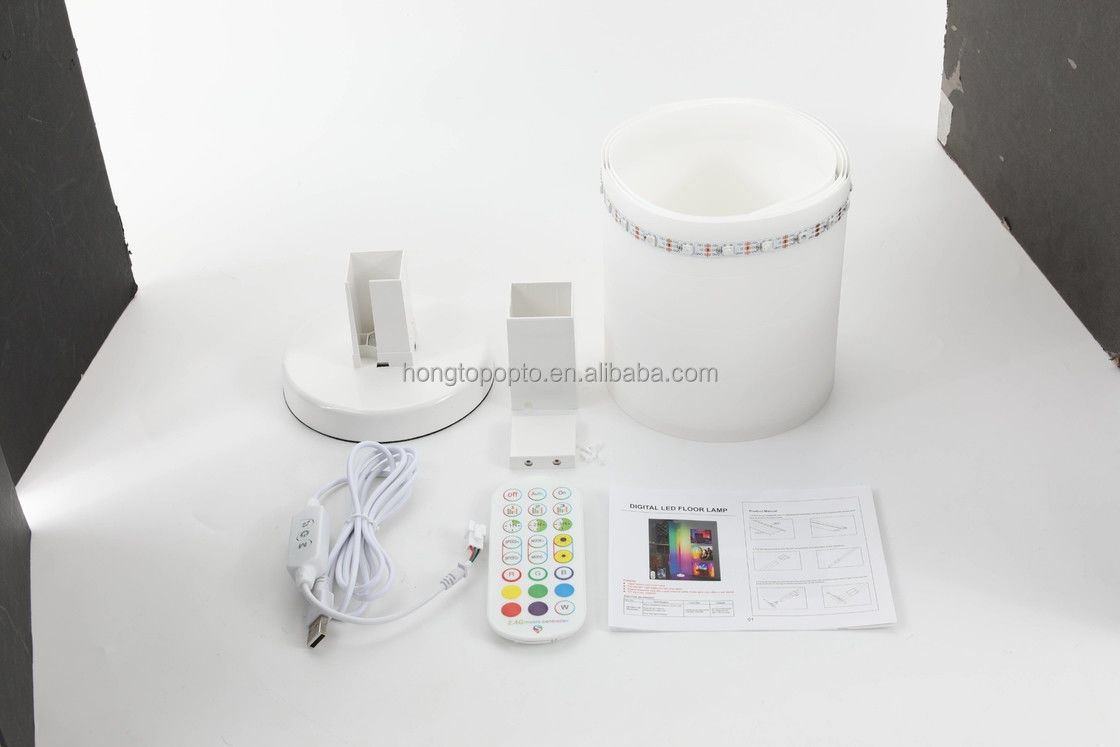 رنگارنگ مدرن LED محیط نور کف کنترل از راه دور بلوتوث 0.7kg وزن محصول