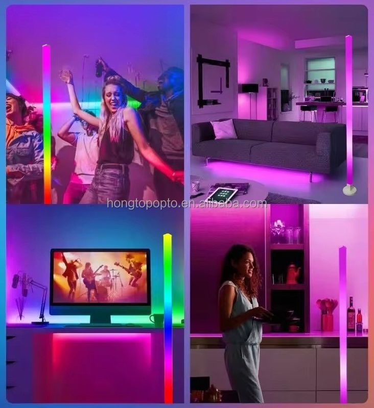 رنگارنگ مدرن LED محیط نور کف کنترل از راه دور بلوتوث 0.7kg وزن محصول