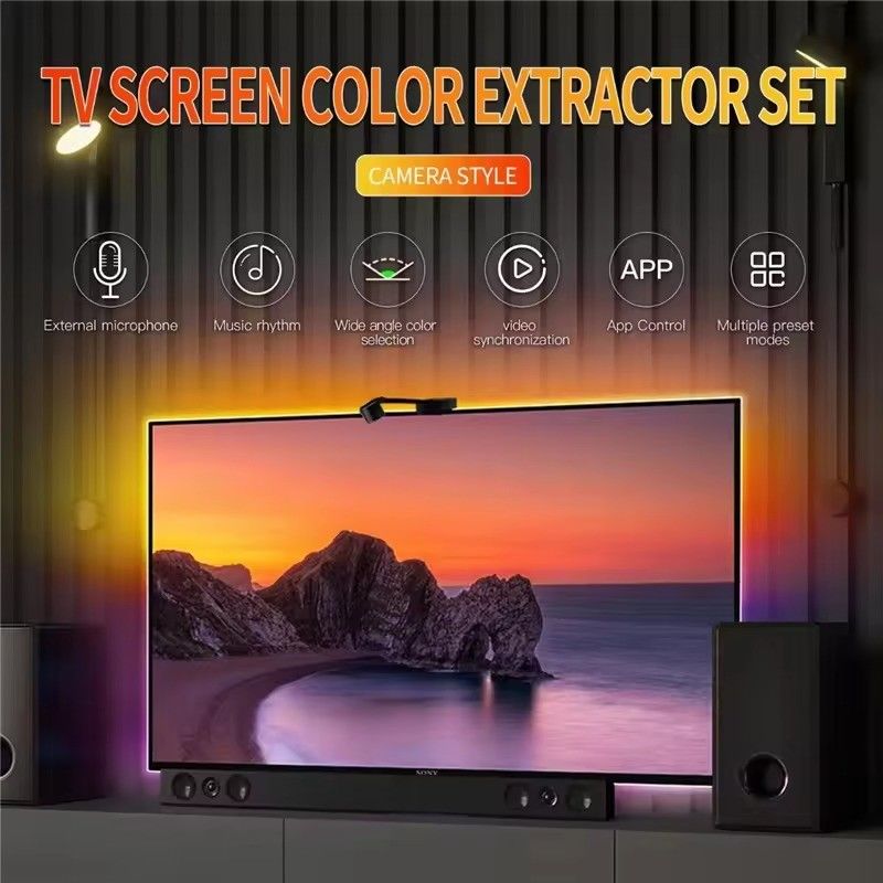RGB Decor Bar LED Smart TV Backlight Strips Light با دوربین IP20 3.8m 12V برای تلویزیون