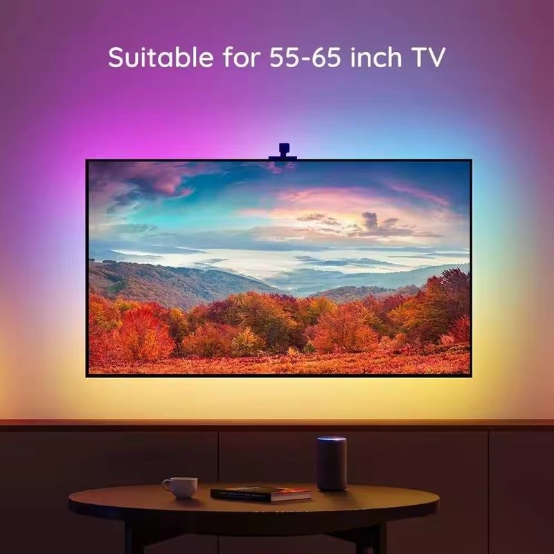 RGB Decor Bar LED Smart TV Backlight Strips Light با دوربین IP20 3.8m 12V برای تلویزیون