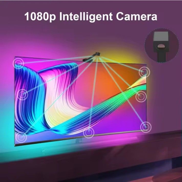 RGB Decor Bar LED Smart TV Backlight Strips Light با دوربین IP20 3.8m 12V برای تلویزیون