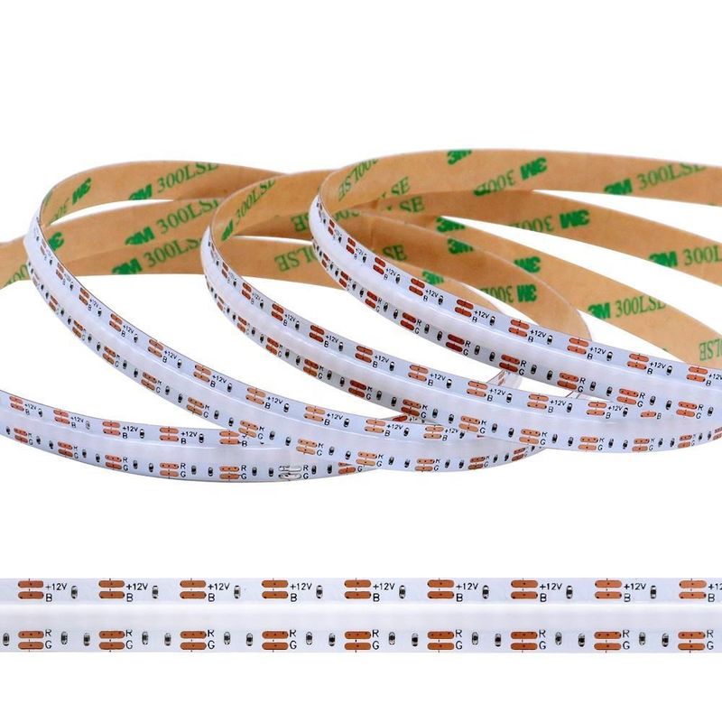 756led RGB 10mm Wide COB LED Strip Light پشتیبانی مستقیم کمر و دامنه ولتاژ گسترده