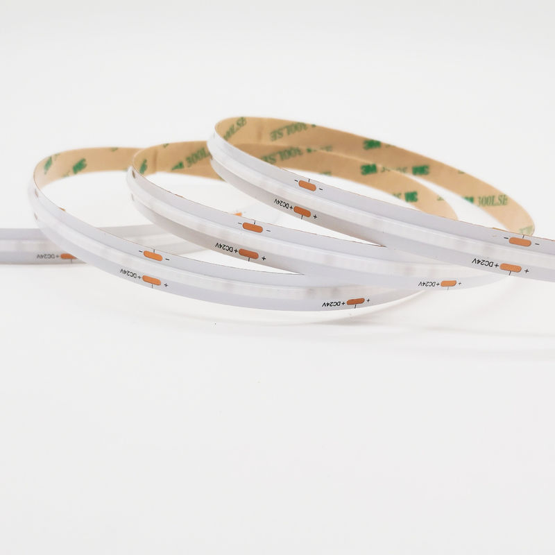 756led RGB 10mm Wide COB LED Strip Light پشتیبانی مستقیم کمر و دامنه ولتاژ گسترده