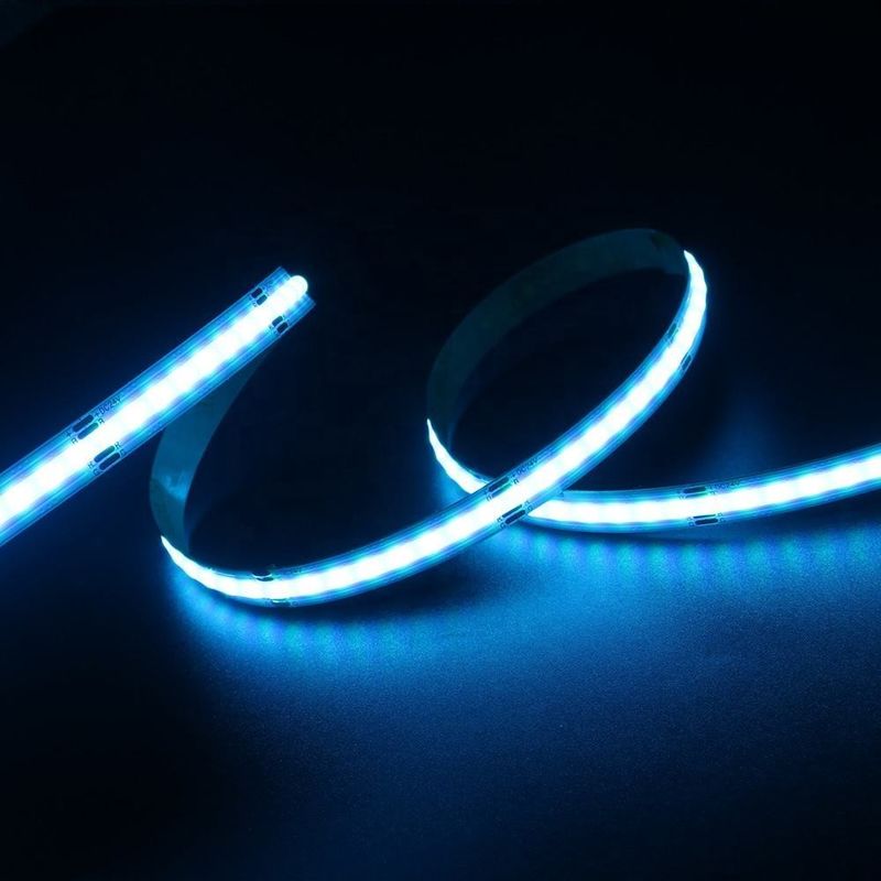 756led RGB 10mm Wide COB LED Strip Light پشتیبانی مستقیم کمر و دامنه ولتاژ گسترده