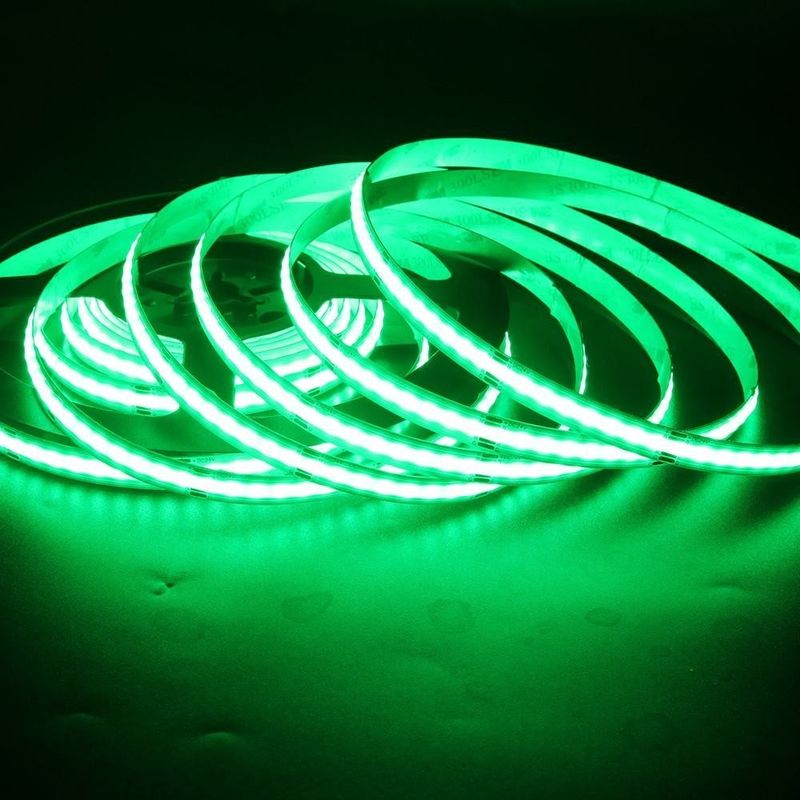 756led RGB 10mm Wide COB LED Strip Light پشتیبانی مستقیم کمر و دامنه ولتاژ گسترده