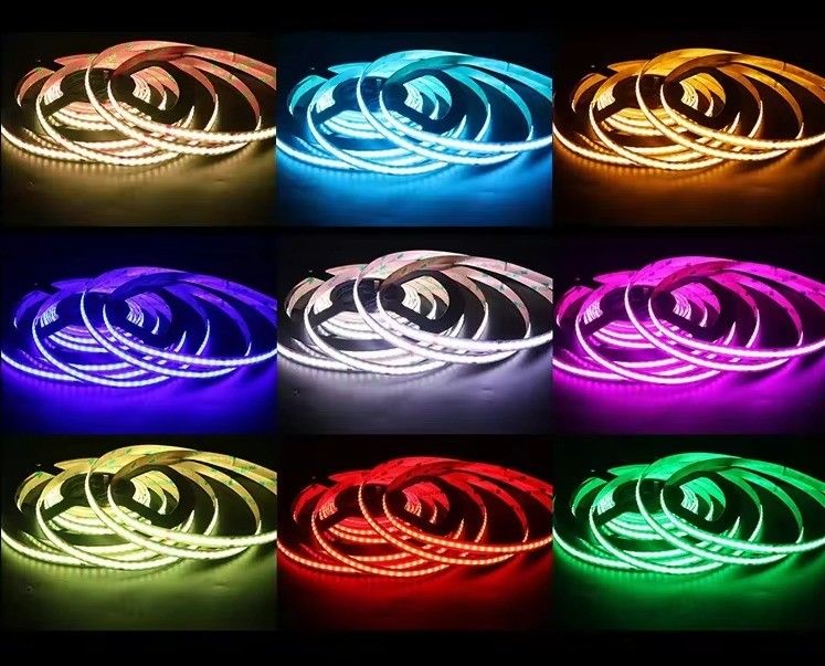 RGB 756 leds COB Led Strip 12V 24V 5M با دمای کار 90 Ra و -45 50C