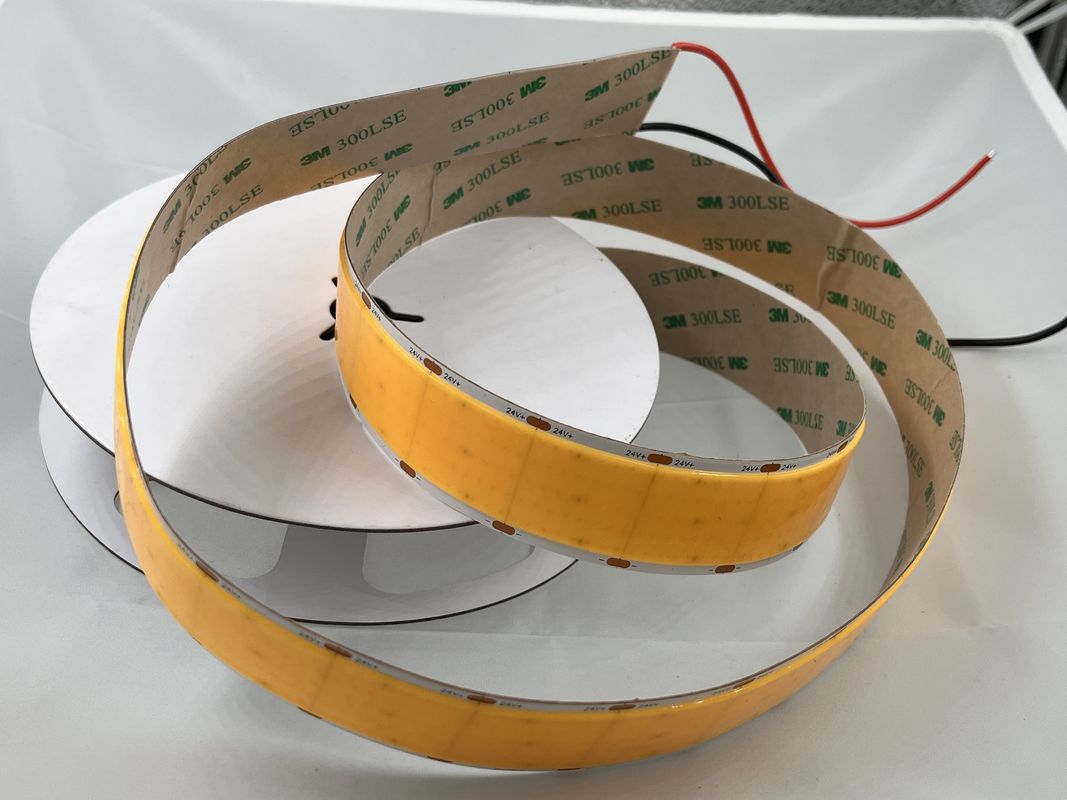 2700K/3000K/4000K/6000K Ultra Wide COB LED Strip 24v 30mm لامپ نوار انعطاف پذیر با 3