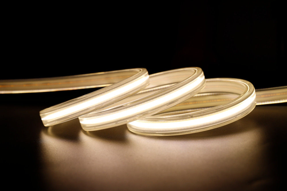ولتاژ بالا انعطاف پذیر COB LED نوار نور IP65 ضد آب 50M 100M در هر ریل با 30000 ساعت طول عمر و 80 CRI