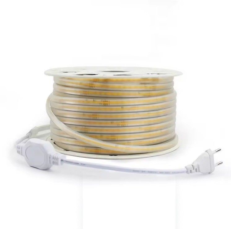 نور نوار لچکدار COB LED 288 LED ولتاژ بالا 110V 220V 2700K 3000K 4000K 6000K IP65