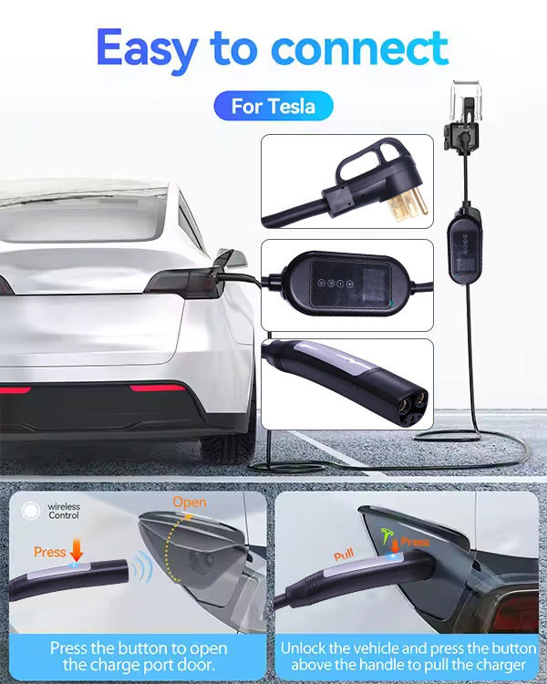 3شارژر EV 7KW با پلاگین شارژ زنانه نوع 2 و نور شاخص