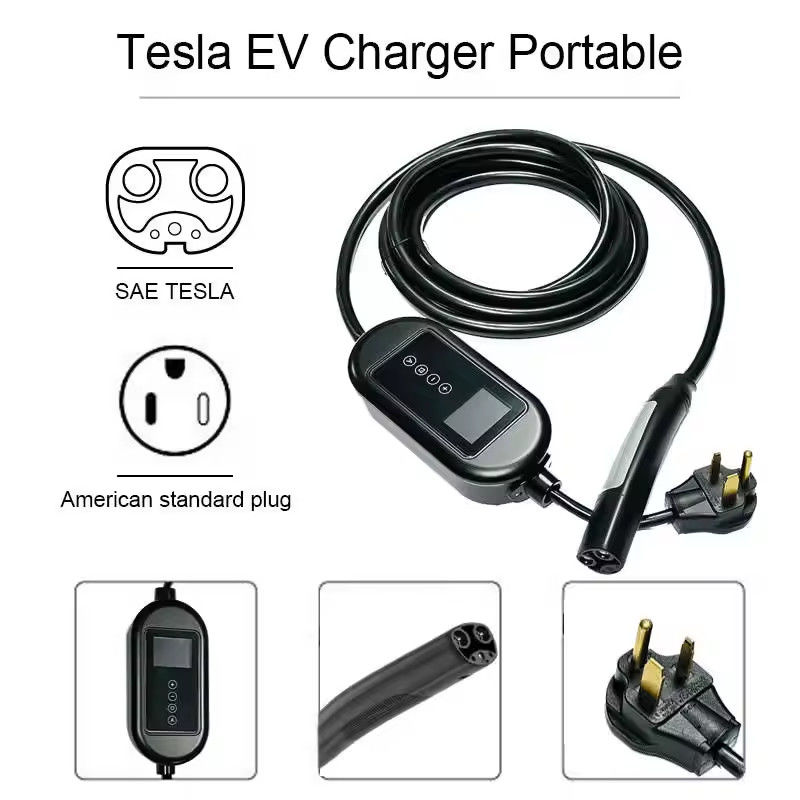 شارژر سریع روشن LCD برای خودروهای انرژی سطح 2 در نوع جعبه
